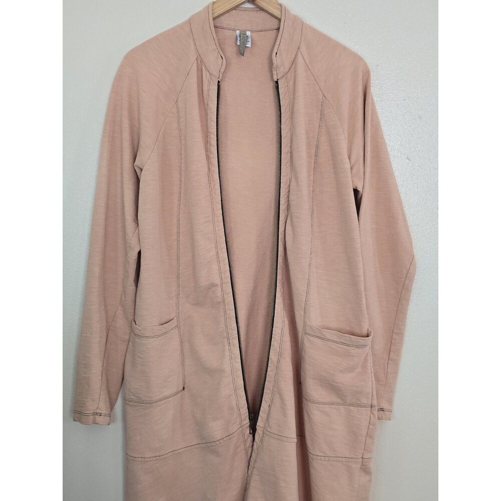 XCVI Long Zip Jacket Womens Small Peach Casual Travel Tunic Coat - Picture 10 of 12